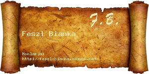Feszl Bianka névjegykártya